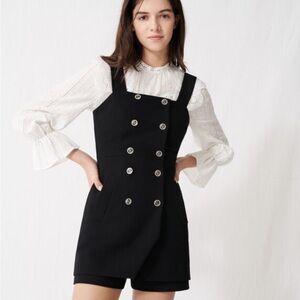 Maje Black Buttoned Playsuit With Straps (Brand New with Tags)